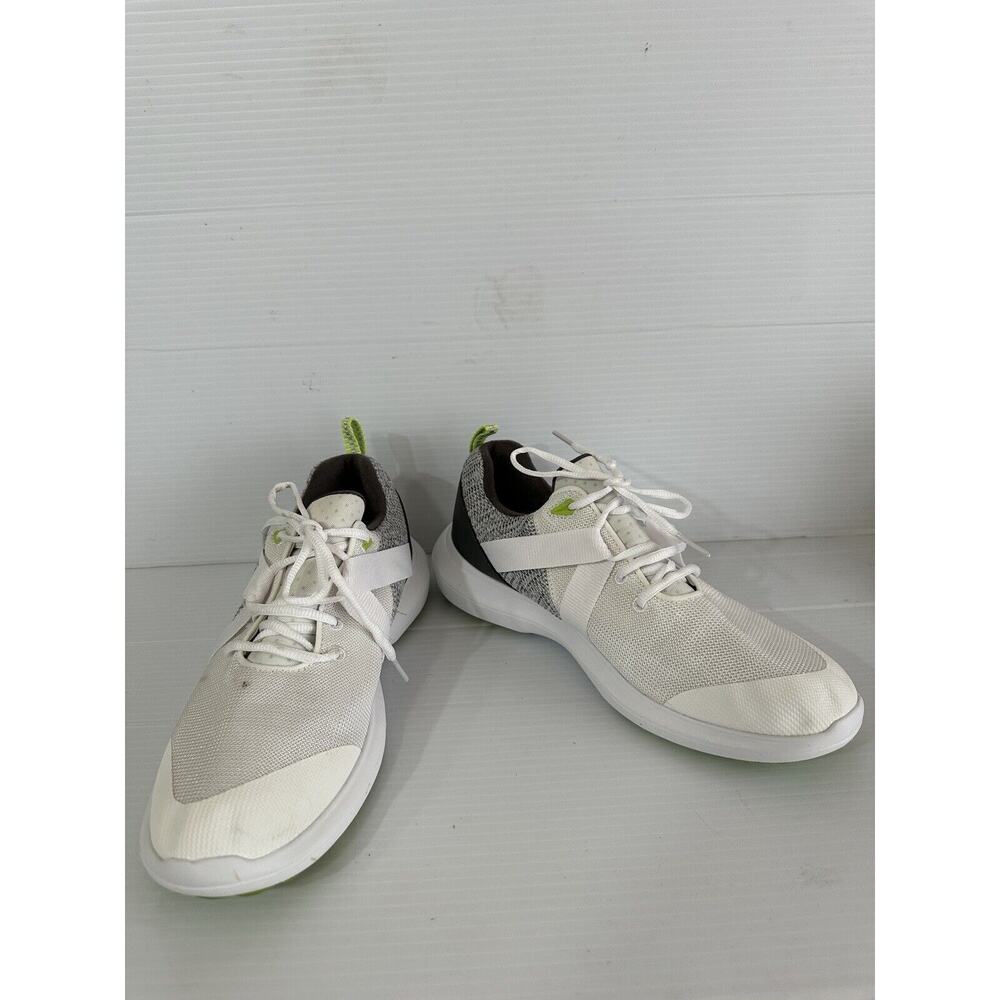 FootJoy FJ Flex Spikeless Golf Shoes Lace Up White Gray 56101S Mens Size 7.5m US